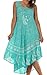 Sakkas Women's Batik Moon and Stars Caftan Tank Dress