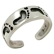 Toe Sterling Silver Ring Footprints