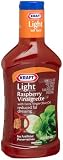 Kraft Light Raspberry Vinaigrette with Extra Virgin Olive Oil Reduced Fat Dressing, 16-Ounce Plastic Bottles (Pack of 6)