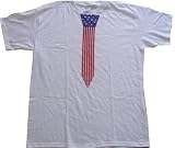 AMERICAN FLAG TIE - White T-shirt