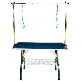 Dog Cat Grooming Table 1168mm x 600mm x 760mm Stainless Steel Frame and Legs Adjustable Portable Folded