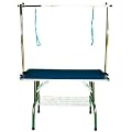 Dog Cat Grooming Table 1168mm x 600mm x 760mm Stainless Steel Frame and Legs Adjustable Portable Folded