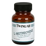 TwinLab L-Methionine, 500 mg, 30 Capsules (Pack of 6)