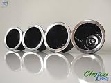 Choice Parts - 3.25 Inch Deep Black with Metallic Rim Cup Holders (Pack of 4) Great Replacement Beverage Holder for Couch, Loveseat, Recliner Chair, Automobile or Theatre Seating - Model #940