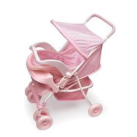 Deluxe Doll Stroller with Car Seat by Badger Basket