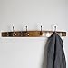 Banded Wine Barrel Coatrack with 4 Classic Brass Hooks, Choice of Finish