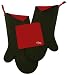 Kitchen & Housewares : Kitchen Grips 2 Extra Length Oven Mitts and 1 Table Trivet, Spicy Red