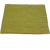 Leaves Green Embroidered Quilted Cushion Cover Match Duvet Catherine Lansfield