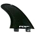 FCS PC7 Smoke Quad Surfboard Fin Set (PC-7 sides with PCX 80/20 foil sides)
