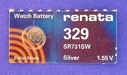 Renata Silver Oxide Watch Battery For 329 Button Cell