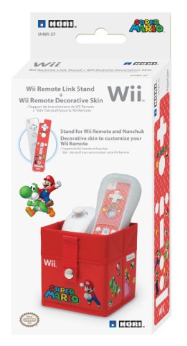 Hori Remote Link Stand and Skin Set: Super Mario Version -Red (Nintendo Wii)