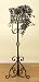Tuscany Style Metal Flower PLANT STAND Set of 2 in Oxidize Finish
