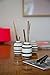 Kahler Omaggio Mini Ceramic Vase 3-Pack - Height 80mm (3.1 In.) Diameter 50mm (2 In.) - Handmade Faience (White / Black)
