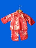 Plum blossom girls matching set red