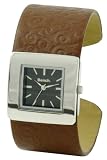 Bench BC0026BR Ladies 3 Hand Quartz Analogue with Black Sunray Dial and Brown Bangle Watch