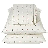 - Leaf Pattern Flannel Sheet Set - Twin
