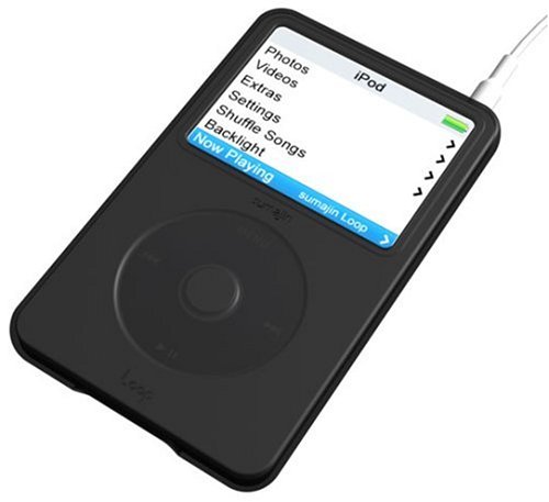 Sumajin Loop G5 30G Black iPod 5G 30GB シリコンケース／スクリーンフィルム／ストラップ付属 ブラック SUMLPG530BK