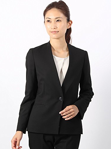 (ザ・スーツカンパニー) Littlechic/JAPAN QUALITY/Vネックノーカラージャケット ブラック