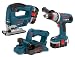 Bosch 93618DJP 18 Volt Brute Tough Drill/Driver/Jig Saw/Planer with 2 Batteries