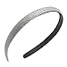 uxcell Glitter Powder Dual Rows Tooth Headband Hair Hoop for Silver Tone