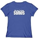 T-SHIRT WOMAN ADMIRAL BLUE " KISS ME , I'M FROM SAMOS " GREECE