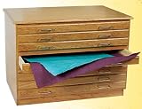 3 Drawer Solid Oak Front Flat File