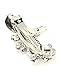 Women's Rhinestone Flower Hair Barrette Clip Hair Pin Antique Silver IMB2072