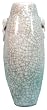 White crackle cylinder vase - porcelain