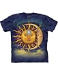 The Mountain Sun and Moon: Good Luck Tie Dyed Indigo Blue T-Shirt