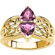 14K Yellow Gold Pink Tourmaline Ring