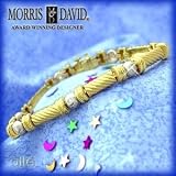 14K 2 Tone .25 CTW Diamond Cable Bracelet