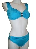Anne Cole Two Piece Bikini Swimsuit, Bandeau W/bra Straps, Turquoise