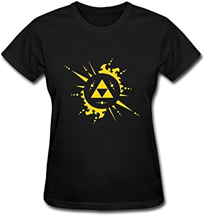 Women's Tee - New Design Triforce Tshirt Black Size L