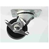 Tools & Hardware : Shepherd 9511  Rubber Wheel Swivel Plate & Side Brake Casters