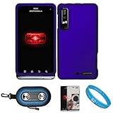 Magic Blue 2 Piece Protective Snap-On Hard Case Cover for Motorola Droid 3  ....