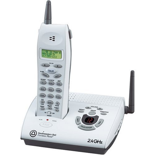 Southwestern Bell GH3150 2.4 GHz Analog Cordless Phone with Answering System and Caller ID (Stone Grey)
