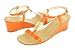 JUICY COUTURE Women's Lucinda Orange Patent Wedge Sandal - 5.5 M US
