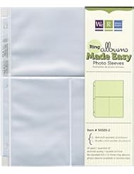 Art and Craft Supply: We R Memory Keepers 8.5 x 11 inch (2 -6 x 4 and 1 -8.5 x 4.75 inch pockets ) 3- Ring Album Photo Sleeve Protectors - 10 PK - We R Memory Keepers
