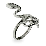 Eve's Addiction Sterling Silver Snake Ring