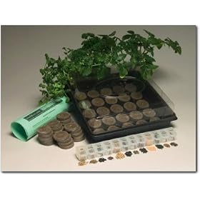 Indoor Culinary Herb Garden Starter Kit- Start Growing Fresh Cooking Herbs & Spices- Great Gift Idea!- Seeds: Parsley, Thyme, Cilantro, Basil, Dill, Oregano, Sweet Marjoram, Chives, Savory, Garlic Chives, Mustard, Sage