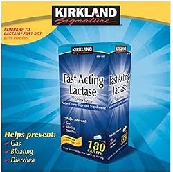 Kirkland Signature Fast Acting Lactase - Compare to Lactaid - 180 Caplets