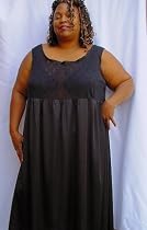 Rosalee Plus Size Stretch Lace Bodice Gown