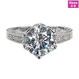 2.5 CT CZ Antique Engagement Ring size 4 Emitations
