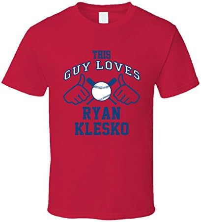 This Guy Loves Ryan Klesko Atlanta Baseball Player Classic T Shirt 2XL Red