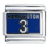 Nfl Harrington #3 Licensed Sports Italian Charms Bracelet Link