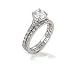 Bling Jewelry Designer Inspired CZ Solitaire Engagement & Wedding Ring Set - 8