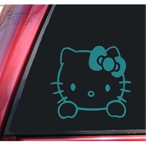 Hello Kitty Vinyl Decal Sticker - Teal