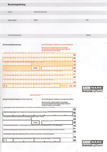 Lexware EU-Überweisungen DIN A4 Einzelblatt (100 Stk.) V.1.0