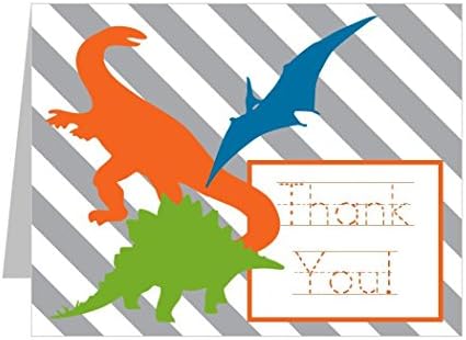 Dinosaurs Stationery, Dinosaur Thank You Cards, Dinosaurs Thank You Notes | Includes 12 Cards and Envelopes