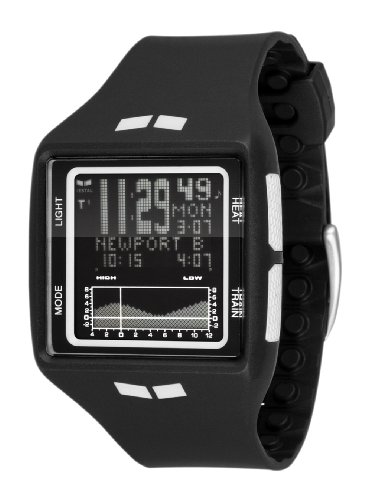 Vestal Men's BRG002 Brig Tide and Train Black and White Digital Polyurethane Surf Watch